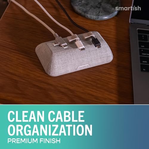 Smartish Magnetic Cord Holder, Bigger Cable Wrangler, Office Desk Organizer
