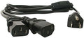 StarTech.com 6ft (2m) Computer Power Cord Y Splitter, NEMA 5-15P to 2x C13, 10A 125V 18AWG, Black AC Power Splitter Cord, PC Power Supply Cable, Printer / Dual Monitor Power Cord - UL Listed (PXT101Y)