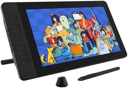 GAOMON PD1561 Drawing Tablet with Screen, Tilt Support & 10 Keys, 15.6"