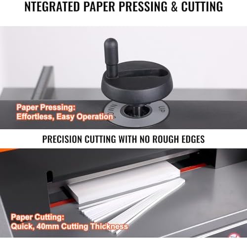 VEVOR Electric Paper Cutter, 13" /330.2mm Cutting Width, 1.57"/40mm Cutting Thickness, Desktop Paper Cutting Machine with Button Control, Electric Paper Trimmer for Office, School, Printing Plant
