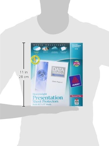 Avery Diamond Clear Heavyweight Sheet Protectors, Easy Load, 100 Document Protectors (74100)
