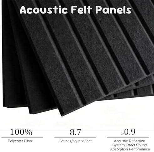 Large Felt Bulletin Board with Self-Adhesive | 6 Pack 36"x24" Cork Board Alternative | Notice Boards with 35 Pushpins, Secure and Easy to Install, Home Office Decor Classroom Decor - Black