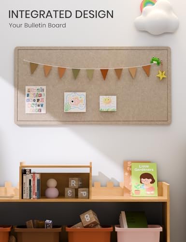 Fluxynara 35" x 17.1" Bulletin Board, Taupe