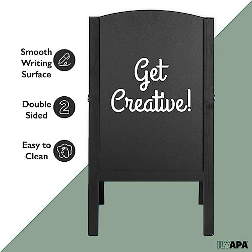 Ilyapa A Frame Chalk Board Easel Sign 18x31.5 in - Sandwich Signs Outdoor