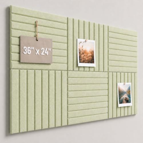 Stripe Felt Bulletin Board Tiles, Cork Board Alternative 24 x 36in