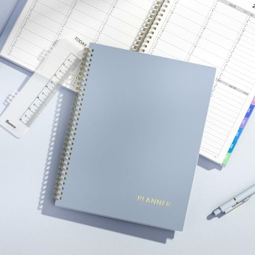 SUNEE 2027 Appointment Book, Quarter-Hourly, Weekly Monthly Planner, 8.5"x11",Grey Blue