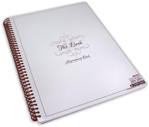 Portage Notebooks Appointment Book – Large 10" x 13.5" Undated Planner for Daily Scheduling - 5 Column Professional Daily Planner Undated for Office, Home, or Salon Use