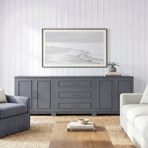 Martha Stewart Lily Pond 3-Piece Modular Cabinet Set, Slate Blue