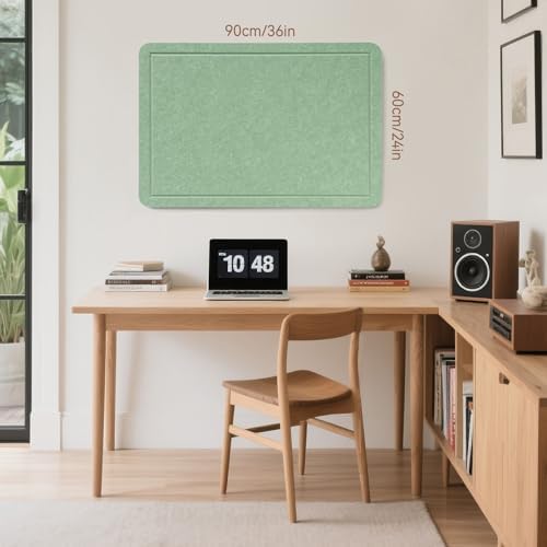 Felt Bulletin Board 36x24 inches, Decorative Pin Board for Home & Office