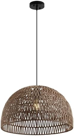 JONATHAN Y Campana 1-Light Pendant Dome Ceiling Lamp, 20", Brown