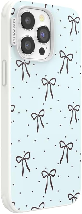PopSockets iPhone 14 Pro Max Phone Case w/MagSafe- Tiny Bows | Magnetic, Wireless Charging, Camera & Drop Protection, Bow, Phone, Women