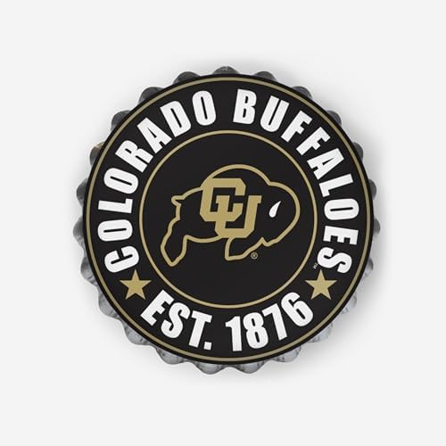 foco NCAA Team Logo Metal Bottle Cap Hanging Wall Sign