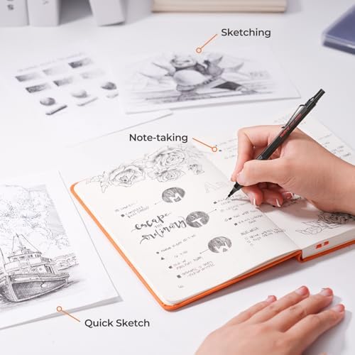 Nicpro 0.9 Metal Mechanical Pencil Set with Case, 3PCS Black MP1000 0.9mm Drafting Pencil, 8 Tubes HB Lead Refills, 3PCS Erasers, Erasers Refills for Artist Writing, Drawing, Sketching
