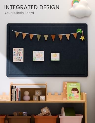 Fluxynara 35.4" x 23.6" Bulletin Board, Carbon Blue