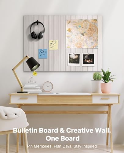 48" x 36" Large Cork Bulletin Board Tiles, Peel and Stick Felt Wall Panels for Vision, Message Center, Picture and Prayer Board for Office, Dorm, Room and Desk Decor(Oatmeal)