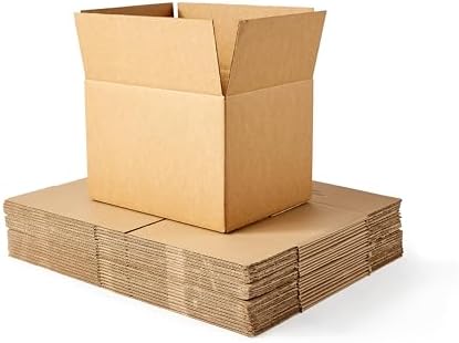 Amazon Basics Cardboard Moving Boxes, Medium 18" x 14" x 12", Brown, 20-Pack
