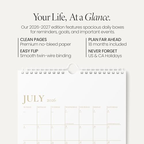 Karto Wall Calendar 2026-2027 8.5x11 in - Golden