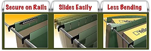 Pendaflex SureHook Reinforced Hanging Folders, Letter Size, Bright Green, 1/5 Cut, 20/BX (6152 1/5 BGR)