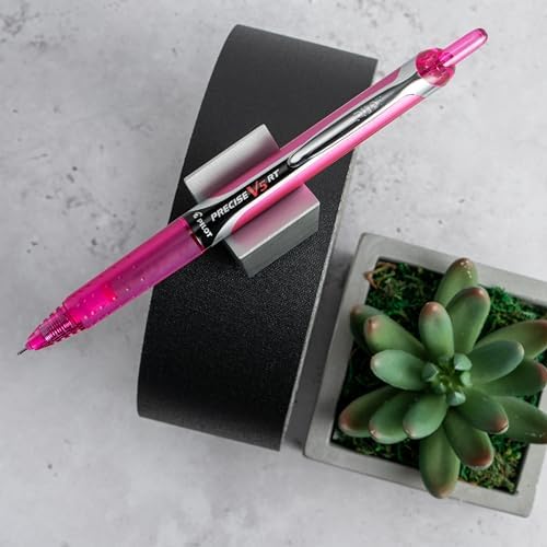 PILOT Precise V5 RT Rolling Ball Pens, 0.5 mm, Pack of 8