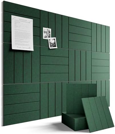 Fluxynara 48" x 36" Large Felt Bulletin Board, Pine Green