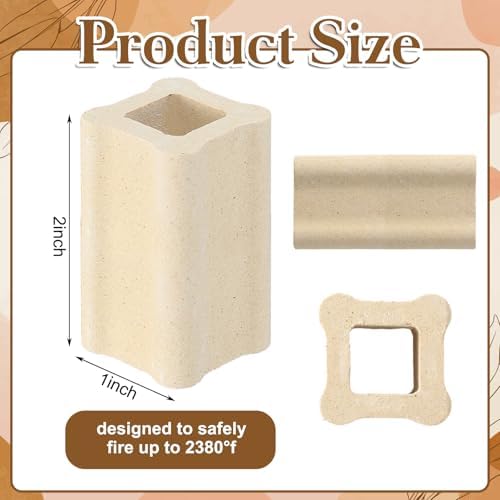Nuanchu 4 Pack Kiln Post High Alumina Kiln Posts, 2 x 1 Inch