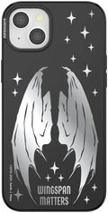 PopSockets iPhone 15 Plus Phone Case with MagSafe- Wingspan | Magnetic, Wireless Charging, Camera & Drop Protection, Bookish, Acotar, Throne, Glass, Sarah
