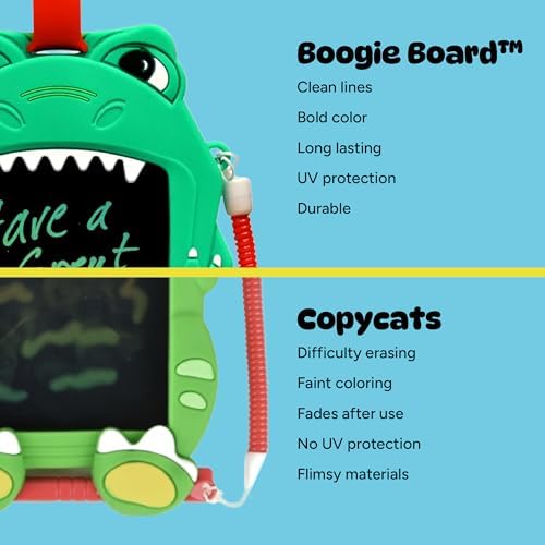 Boogie Board Sketch Pals Highland Cow 4” LCD Writing Tablet for Kids – Reusable Mess-Free Drawing Pad with Tethered Stylus – Clip-On Travel Doodle Board Toy – Ages 3+