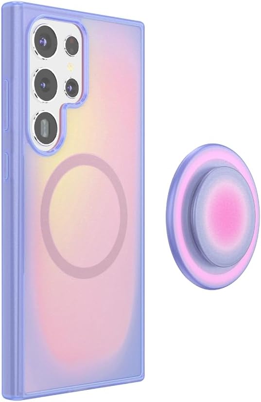 PopSockets Samsung Galaxy S24 Ultra Phone Case Compatible with MagSafe, Purple - Aura