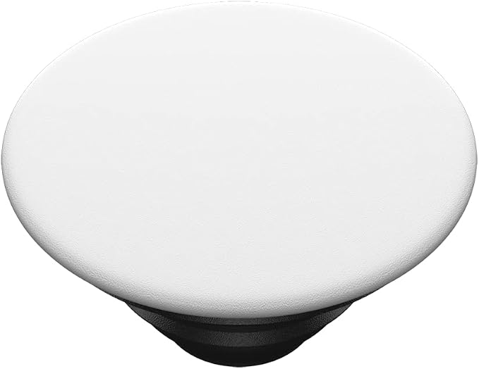 PopSockets PopTop Phone Grip, Top Only (Base Sold Separately), White - White on Black