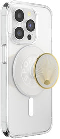 PopSockets Phone Grip for MagSafe, Magnetic Holder- Radiant White | Removable, For Kindle / Android / iPhone, With Magnet, White, Enamel, Designs