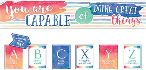 Teacher Created Resources Watercolor You are Capable of Doing Great Things Bulletin Board (TCR8959)