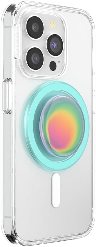 PopSockets Phone Grip for MagSafe, Magnetic Holder- Boca Aura | Removable, For Kindle / Android / iPhone, With Magnet, Light Blue, Baby, iPad, Removable, Popper