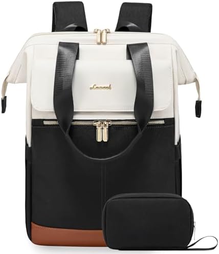 LOVEVOOK 18 Inch Laptop Backpack for Women, Large Capacity Travel Backpack with Organizer Bag, Waterproof Carry on Backpack Purse Work Bag with USB Port for College Teacher Nurse, 2PCS