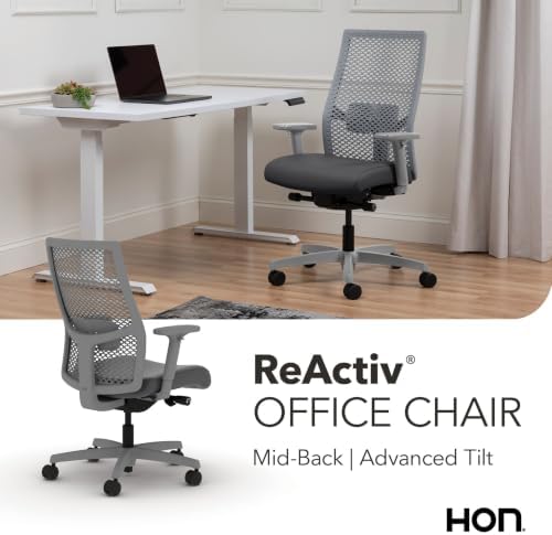 HON Ignition 2.0 ReActiv Ergonomic Office Chair, Lumbar Support, Graphite