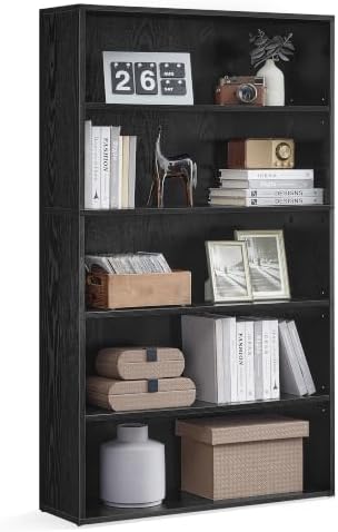 VASAGLE 5-Tier Bookshelf, Storage Organizer, 9.4 x 31.5 x 52.5 Inches