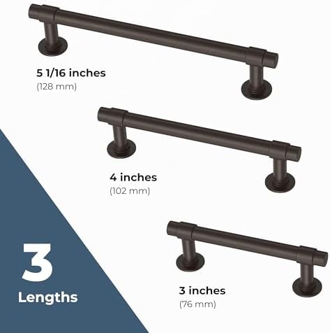 Franklin Brass Francisco (10-Pack) Cabinet Handles 3" Hole Center Pulls | Deep Bronze Hardware Kitchen Door, Drawers, Dressers, Furniture P29520K-324-B1