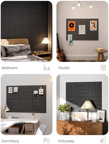 Fluxynara Felt Bulletin Board & Cork Board Alternative, Charcoal Gray