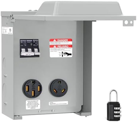 Nilight 30 50 Amp RV Power Outlet Box with Breaker NEMA 14-50R TT-30R