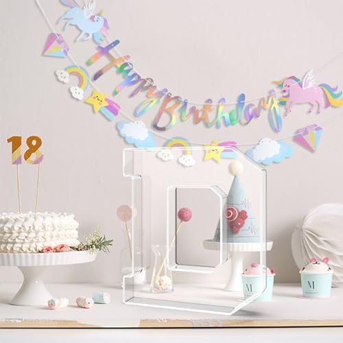 13.8" Acrylic Letter Charcuterie Tray,Fillable Alphabet Box (Letter D)