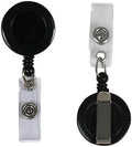 C-Line Retracting ID Card/Badge Reels, Belt Clip with Snap-On ID Strap, 30-Inch Cord, Black, 25-Pack (89221)