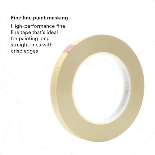 3M Scotch Fine Line Tape 218, Green, 1/2 in x 60 yd, 5.0 mil, 1 Roll