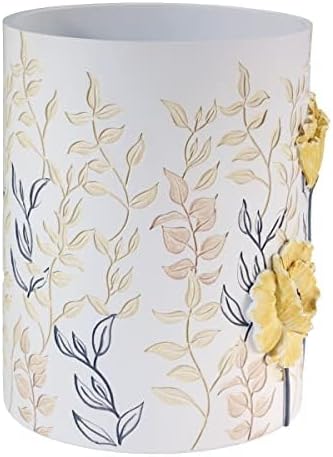 Avanti Linens - Waste Basket, Decorative Trash Can, Chic Home Decor (Marielle Collection)