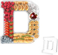 11" Acrylic Letter Charcuterie Tray,Fillable Alphabet & Number Box(Letter D)