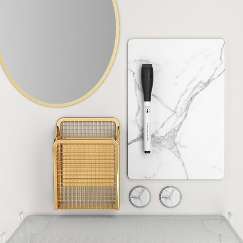 U Brands Magnetic Locker Organizer Kit with Decor, Gold