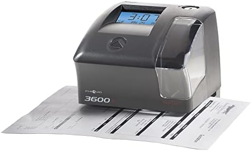 Pyramid Time Systems - 3600SSK1 Time Clock and Document Stamp | With SmartSite LED Alignment and Tri-View Window, Includes 125 Time Cards, Time Card Rack, Ribbon, 2 Security Keys