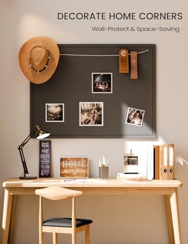 Fluxynara 47.2" x 35.4" Large Bulletin Board, Black
