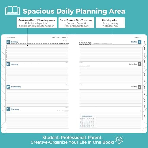 Planner 2026-2027 Daily Daily Weekly and Monthly,8.5"x6.5"