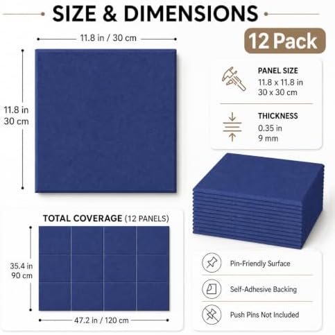 Felt Bulletin Board Tiles, Cork Board Alternative, 48 x 36 in