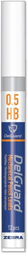 Zebra Pen DelGuard White Barrel Mechanical Pencil, 0.5mm, Fine Point, 1-Pk