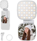 NEEWER Basics Magnetic Selfie Light Compatible with MagSafe iPhone, 2W CRI95+ Bi Color Swivel Small LED Phone Fill Lighting, 680lx/0.3m, Mirror for Vlog Recording Makeup Video Conference, NL45B White